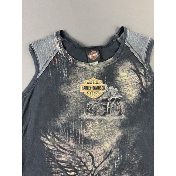 Vintage Y2K Harley Davidson Charleston West Virginia Goth Womens Shirt Art Tee - Picture 3 of 9